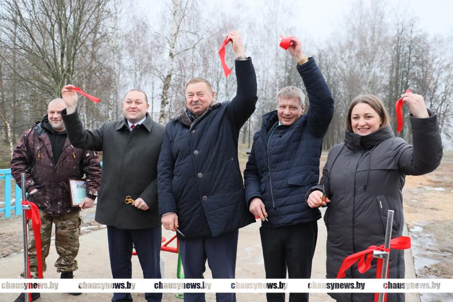 В Горбовичах Чаусского района открыта новая детская спортивная площадка