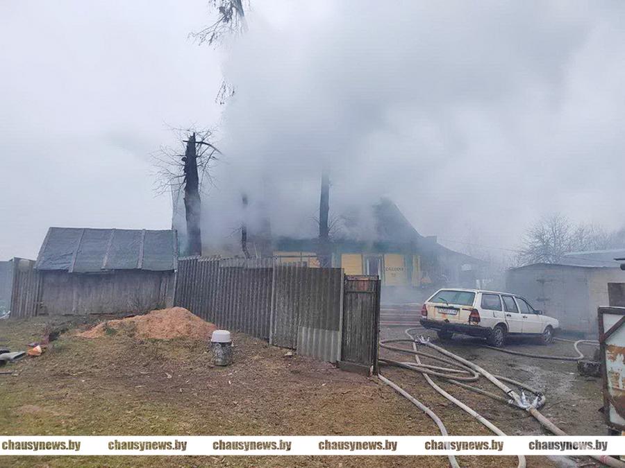 В агрогородке Дужевка Чаусского района случился пожар