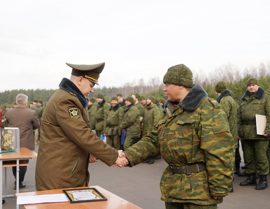 Военнообязанные из Чаус возвращаются домой после участия в мероприятиях проверки боевой готовности Вооруженных Сил Республики Беларусь